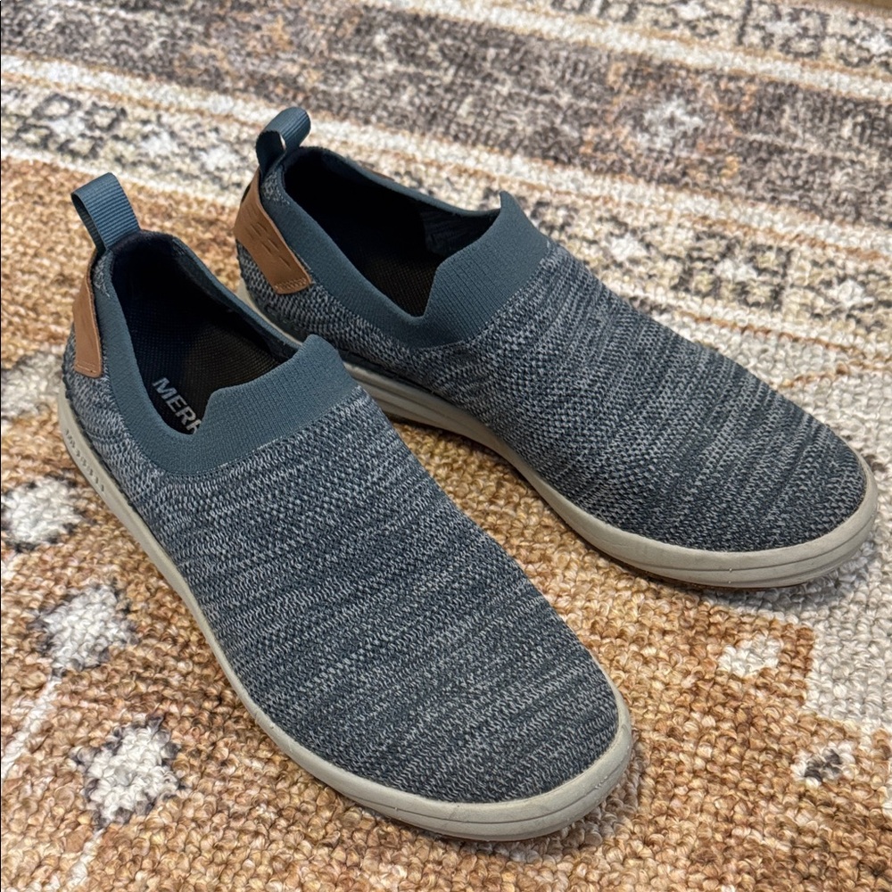 Merrell Knit Blue and Brown Slip-Ons